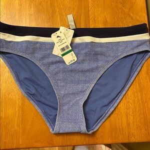 NET Tommy Bahama Island Cays Colorblock Hipster Bikini Bottom Large Blue Heather